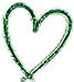 Green heart decoration