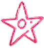 Pink star decoration